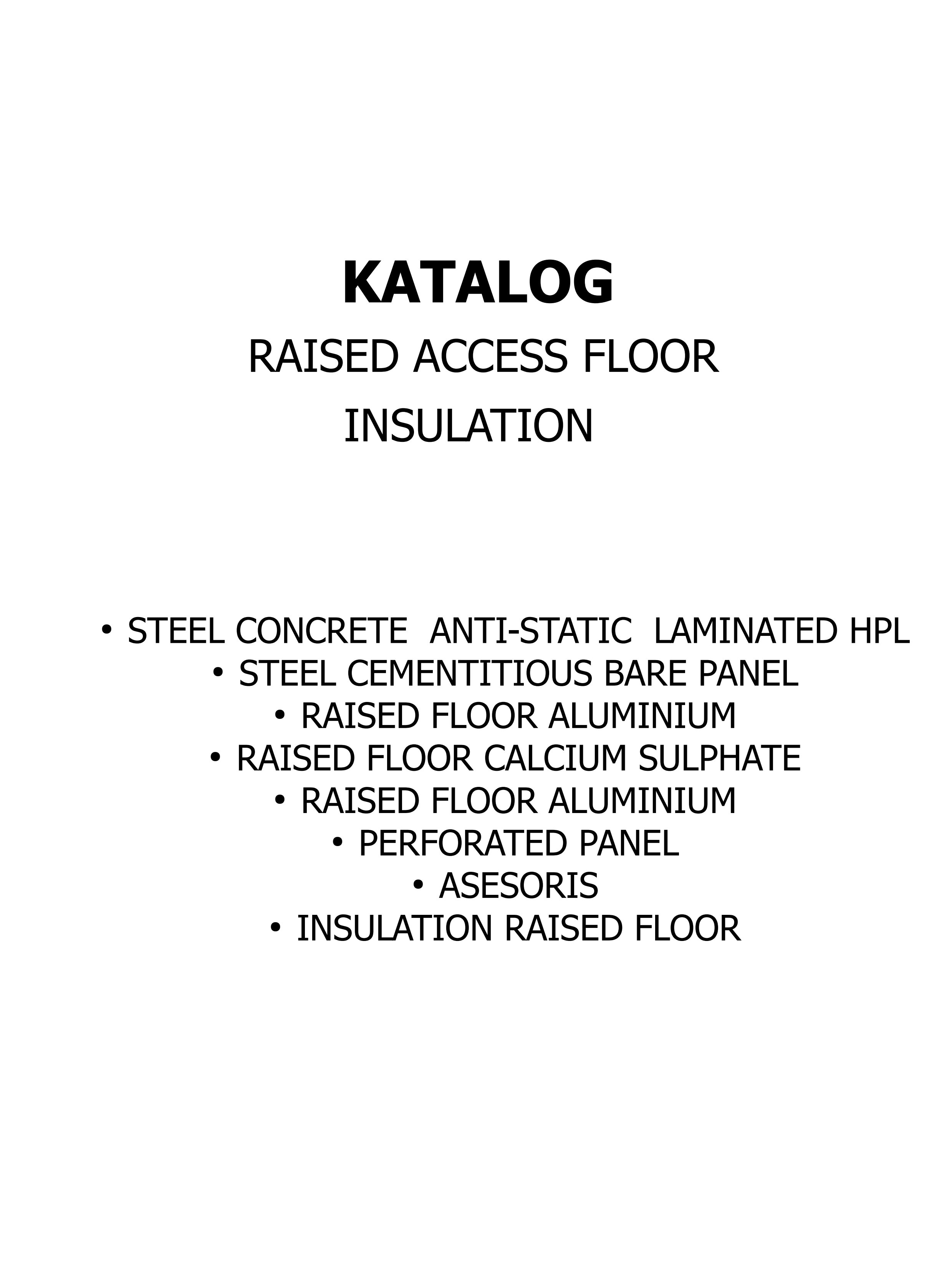 Ecatalog Raised Floor - 2026