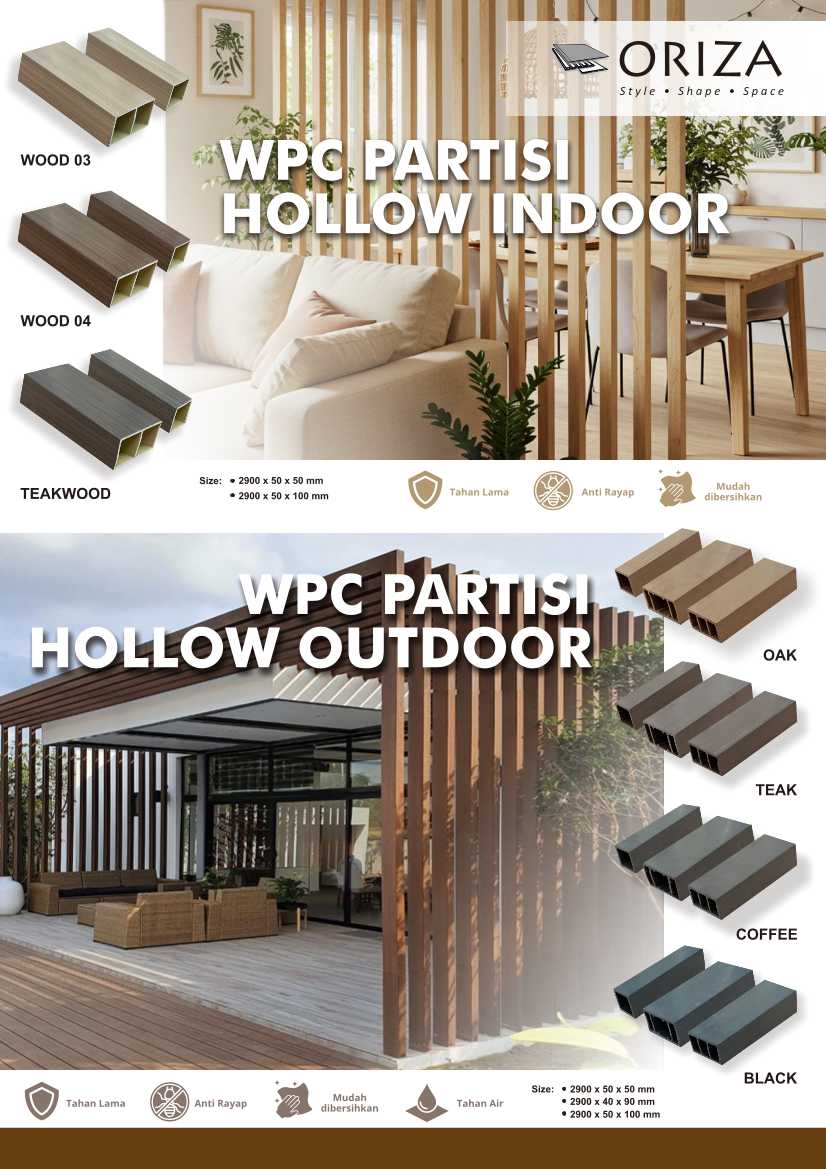 E-Catalog Oriza - Hollow Partisi (Share)